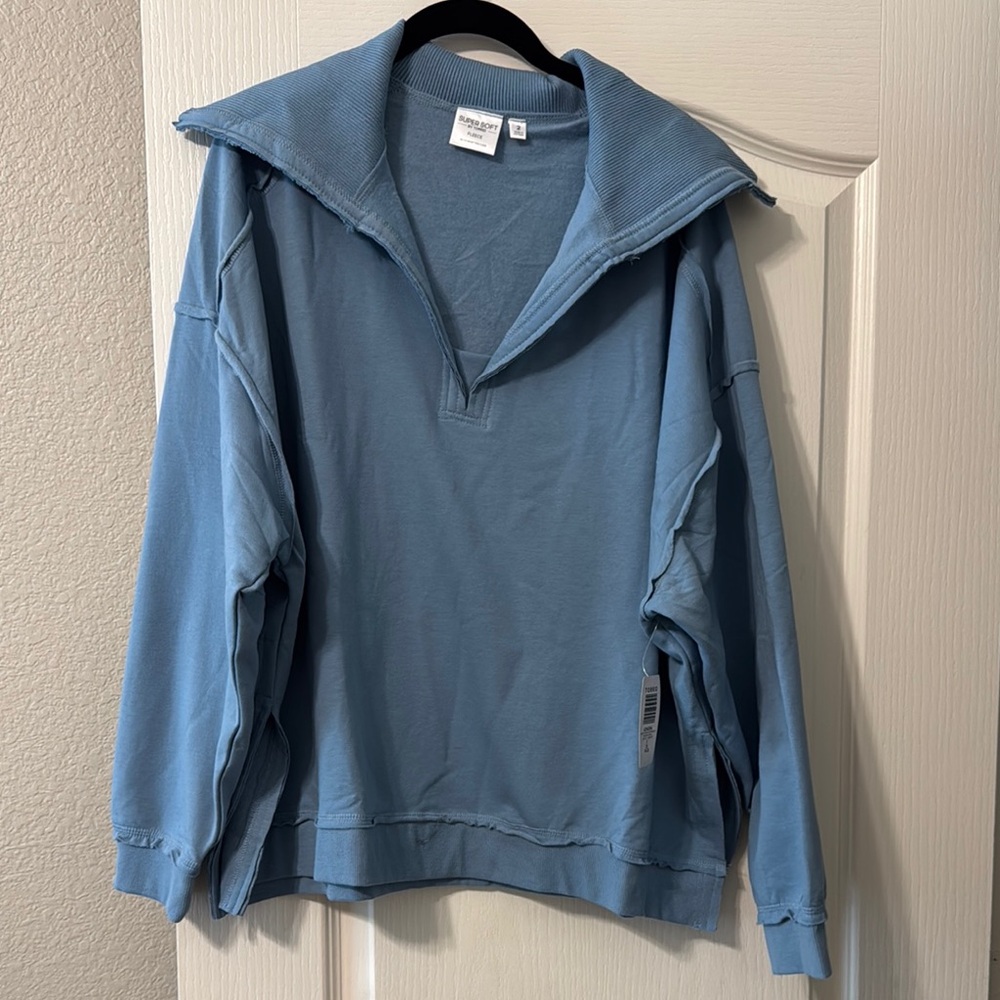 Torrid Blue V-Neck Sweater